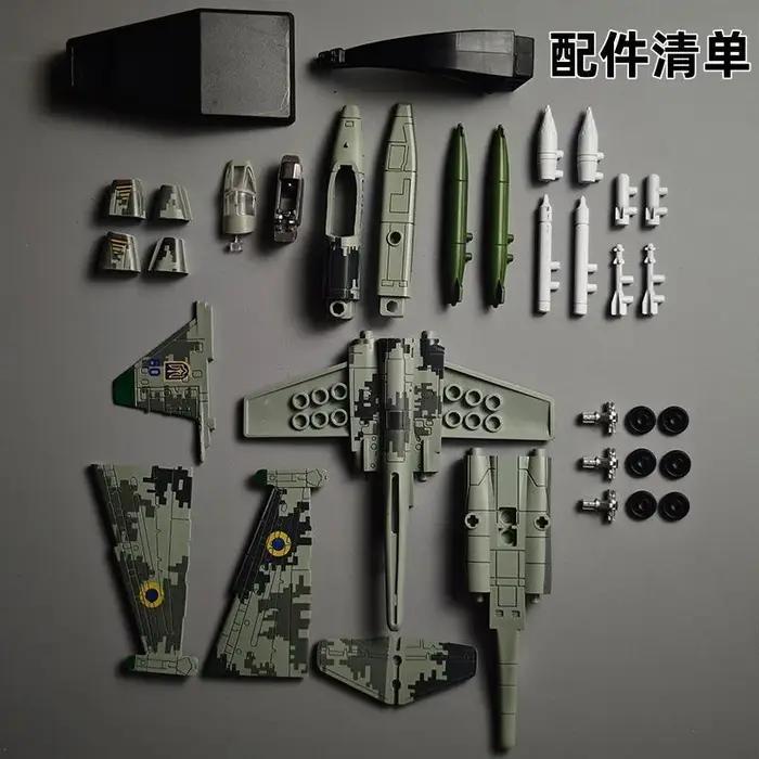 Modèle d'avion de chasse 1:72 en plastique PVC puzzle 3D à assembler soi-même pour collectionneurs et amateurs d'aviation