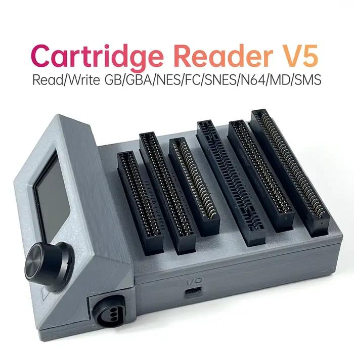 Lecteur de cartouches d'écriture V5 pour GB/GBA/NES/FC/SNES/SFC/N64/MD/Genesis/SMS, chariot, Dumper Flash Open Source avec coque d'impression 3D RCT