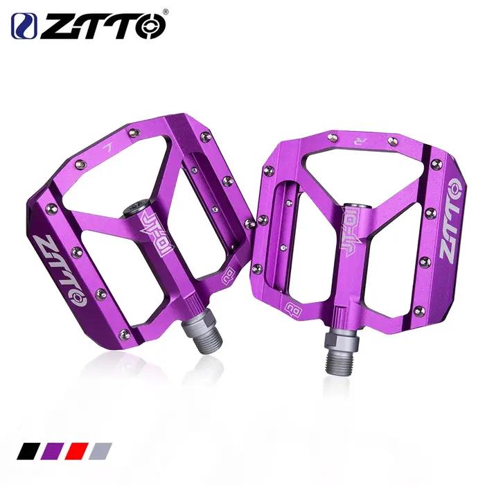 ZTTO vtt roulement en alliage d'aluminium pédale plate vélo bonne poignée léger 9/16 pédales grand p