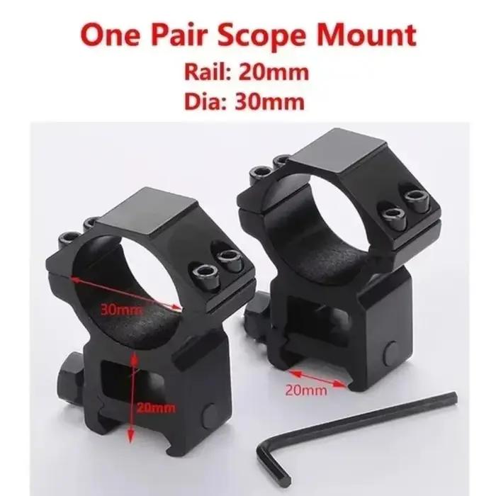 Lot de 2 anneaux de montage pour lunette de chasse, pour tubes de 25,4 mm et 30 mm, rail Picatinny 1