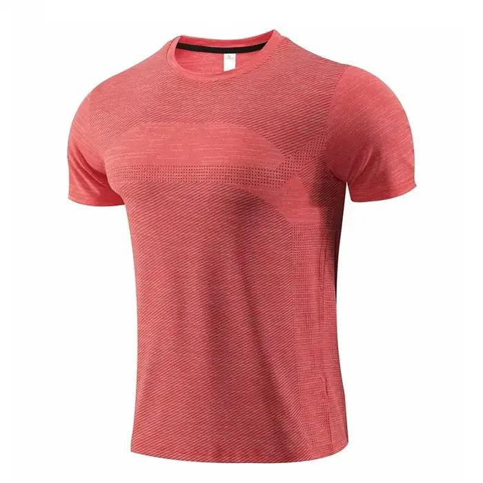 T-shirt de sport multicolore à manches courtes pour homme, maillot de gym, chemise de fitness, t-shi