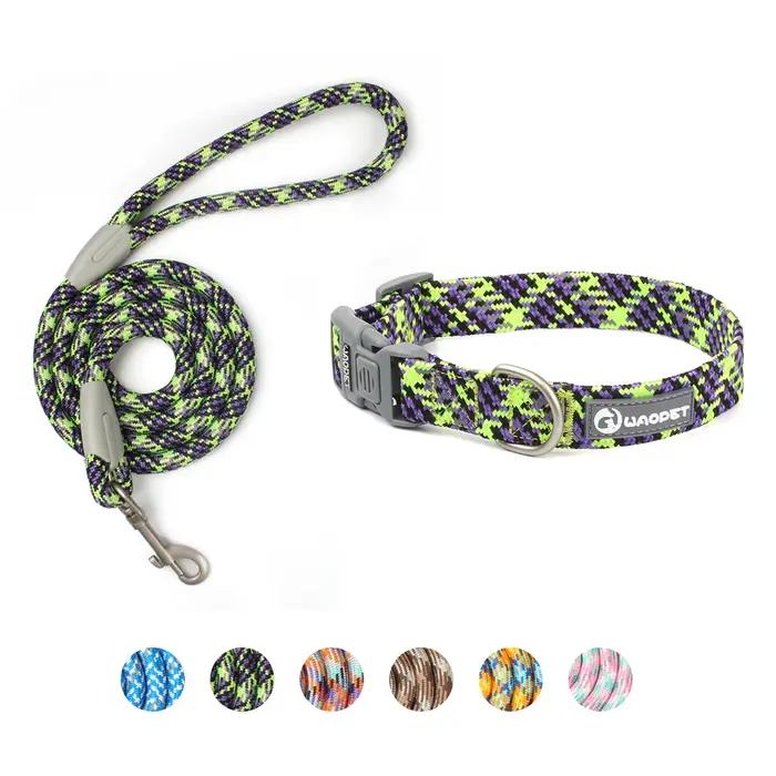 Collier en nylon réglable avec nom personnalisé pour chien de compagnie