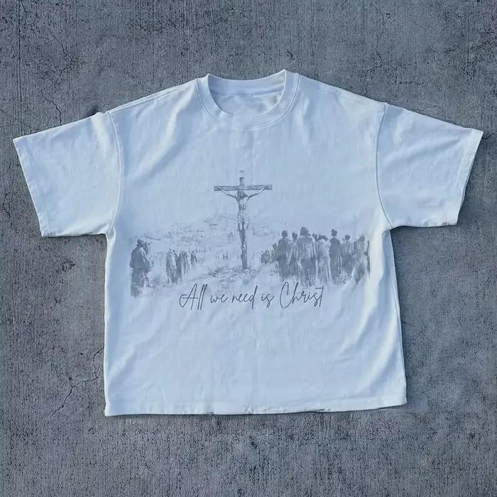 Chemises à manches courtes pour hommes et femmes, Streetwear américain, tout ce dont nous avons beso