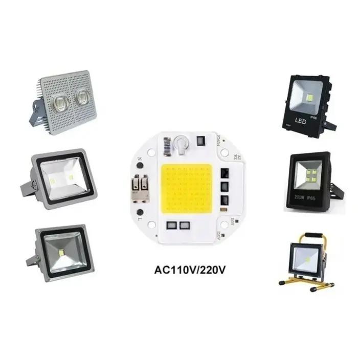 AC 110V 220V haute puissance 50W 70W 100W puce LED COB pour projecteur pas besoin de pilote lampe à