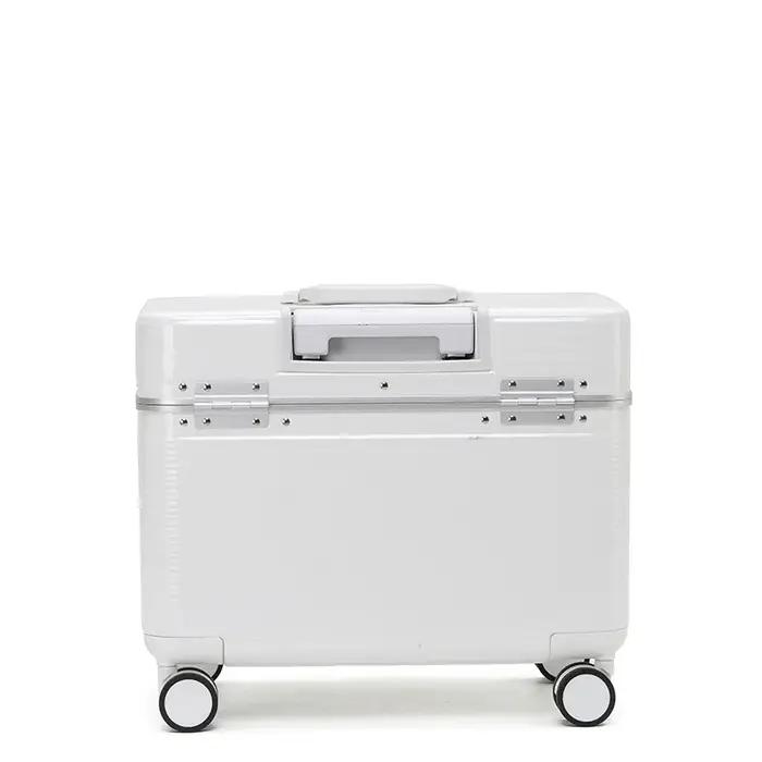 Valise à cadre en alliage d'aluminium, valise à roulettes portable ABS à ouverture supérieure, roues