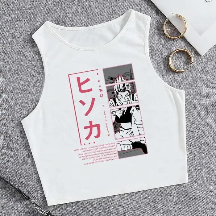 T-shirt Hunter X Hunter années 90 pour femmes, haut court, Harajuku Killua, Hisoka, Manga Y-Y2k