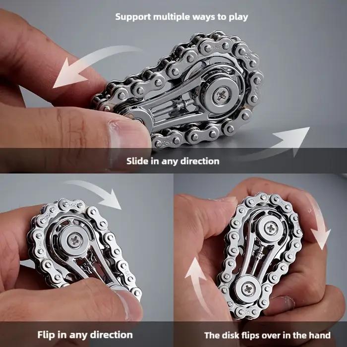 Nouvelles pignons volant d'inertie doigt Gyro Fidget Spinner anti-stress anxiété chaînes de vélo en