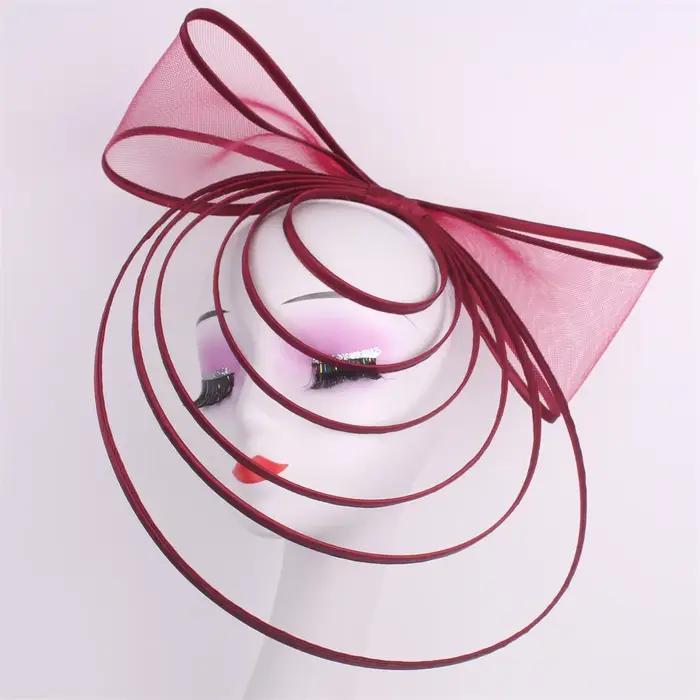 Fascinateur de chapeau d'église de mariage, pièce de sauna, tri formel, chapeau de reine de partie d