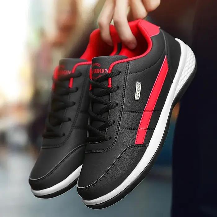 Cuir hommes chaussures baskets tendance chaussures décontractées italien respirant loisirs hommes ba