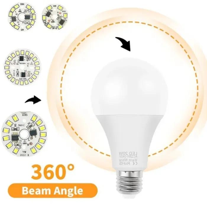 HHLZYH 10 pcs/lot AC220V puce LED 3 W 5 W 7 W 9 W 12 W 15 W 90 Lumen/W 2835SMD perles de lumière ron