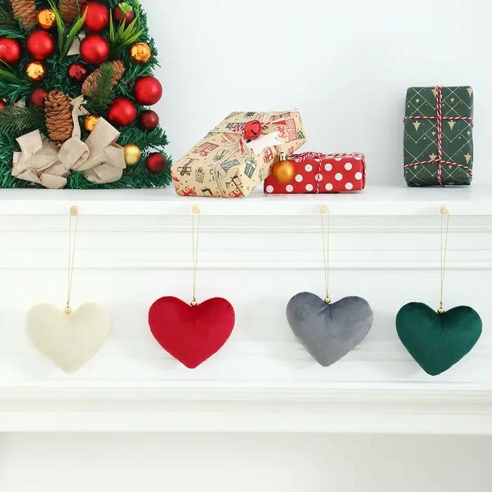 Cœurs en velours tissu uni pour décoration intérieure luxe noël saint valentin cadeaux mariage occasions spéciales