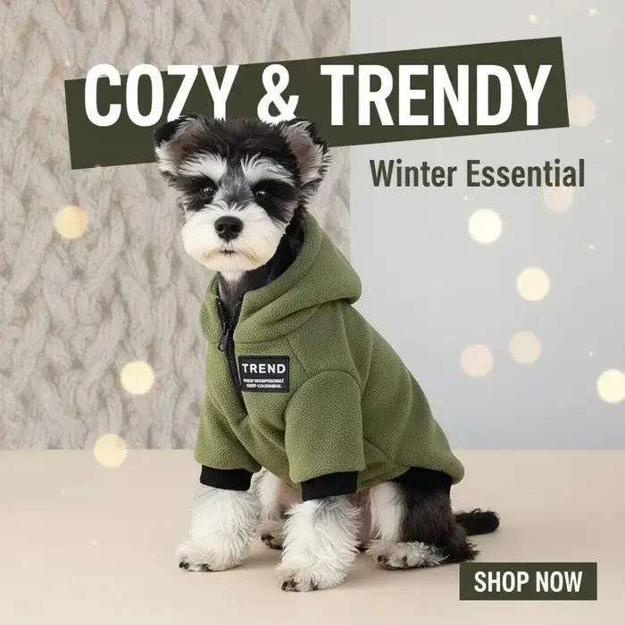 Sweat à capuche chaud en polaire pour chien
