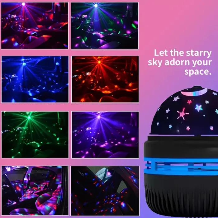LED ciel étoilé lumières chambre veilleuses 5V USB décoration atmosphère projecteur lampe 360 ° Ro
