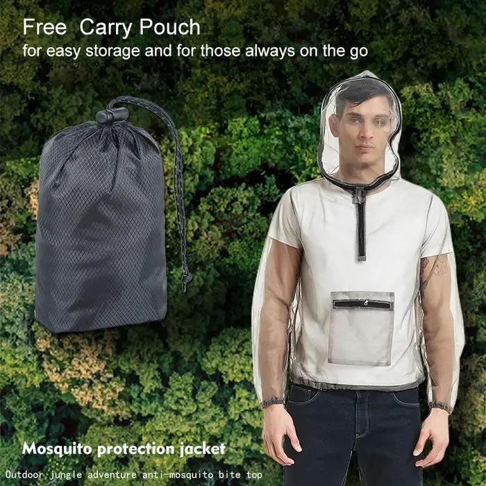 Veste de protection respirante anti-insectes avec maille anti-moustiques pour randonnée pêche sauvage femmes hommes activités plein air