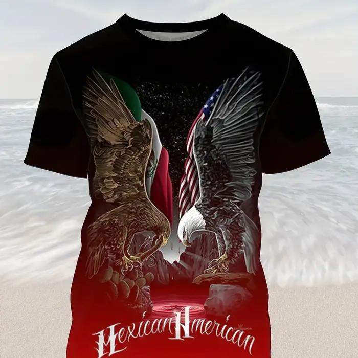 T-shirt pour homme à imprimé aigle - Confortable