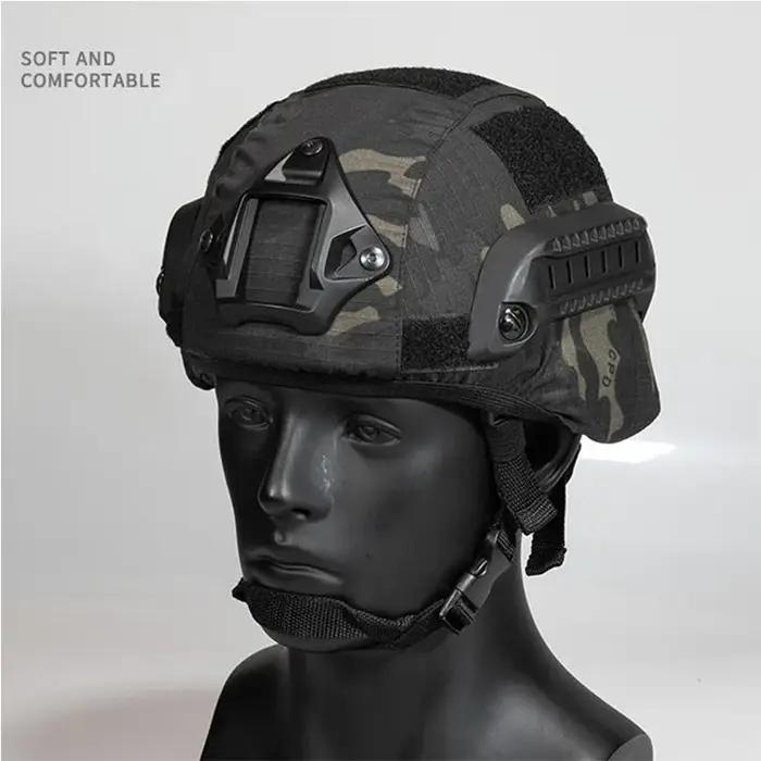Housse camouflage MICH2000 pour casque tactique, accessoire militaire chasse et airsoft