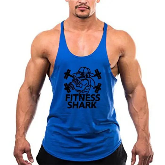Gilets d'été en coton respirant à bretelles, dos en Y, sans manches, musculation, chemises de Sport