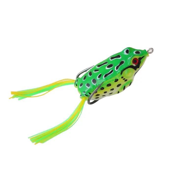 1 pièces 5g 9g 13g 17.5g leurres de pêche grenouille souple appâts artificiels en Silicone avec Doub
