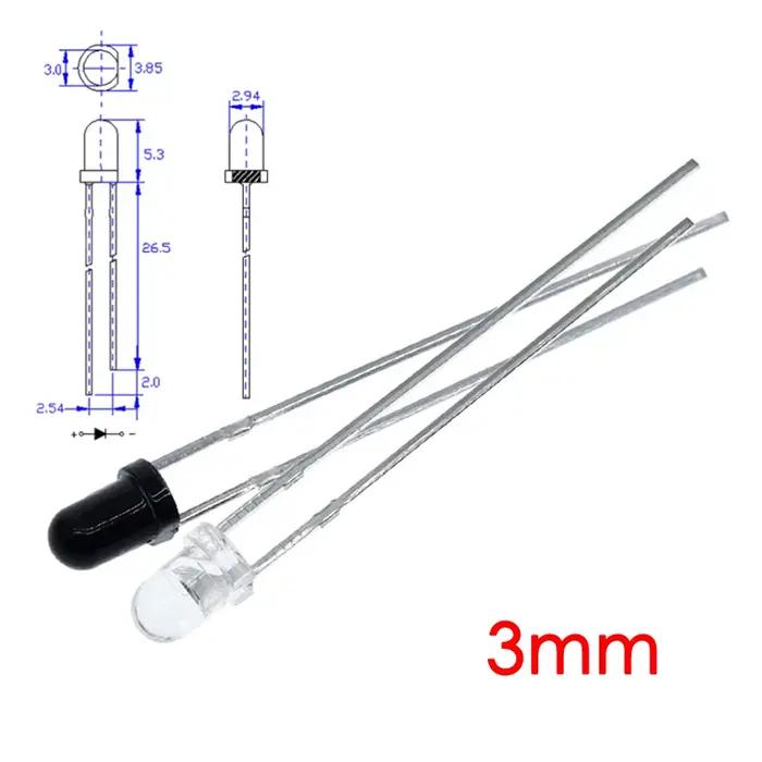 Diodes émetteur et récepteur infrarouge