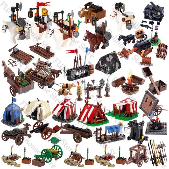 Jouet en brique canon napoléonien militaire médiéval tente de soldat drone artillerie chariot bétail armes pour garçon constructions historiques occcasions spéciales