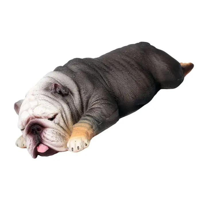 Figurines de bouledogue en plastique