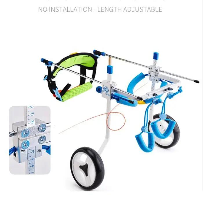 Fauteuil roulant pour chien en aluminium 2025 – Chariot de marche pour animaux de compagnie