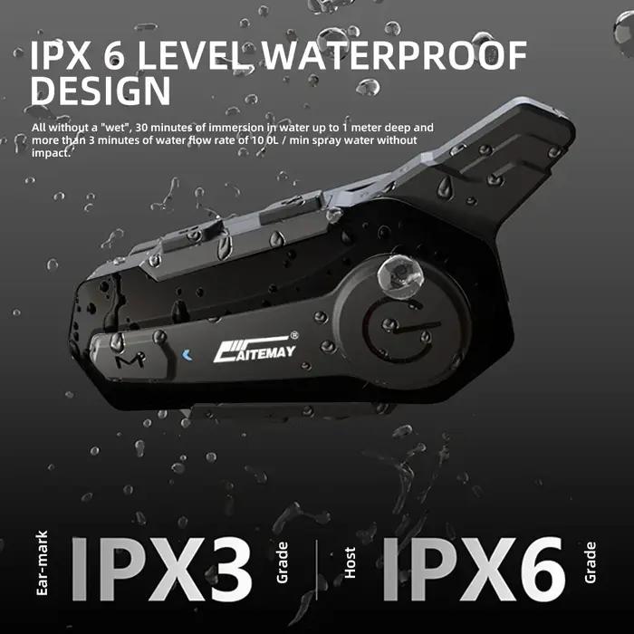 Oreillette Bluetooth X1 Plus pour Moto, appareil de communication pour casque, Intercom pour 2 motoc