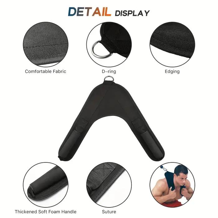 Sangle d'entraînement abdominale pour machine à câble avec support de cou rembourré pour exercices à domicile et équipement de gym