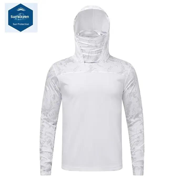 T-shirts d'été Ultra-fins Protection solaire maille légère Patchwork Camouflage soie glacée sport élasticité Surface