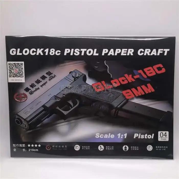 Pistolet artisanal en papier 1:1 G17/18 jouet de science-fiction et fantasy pour adultes occasions spéciales construction artisanale