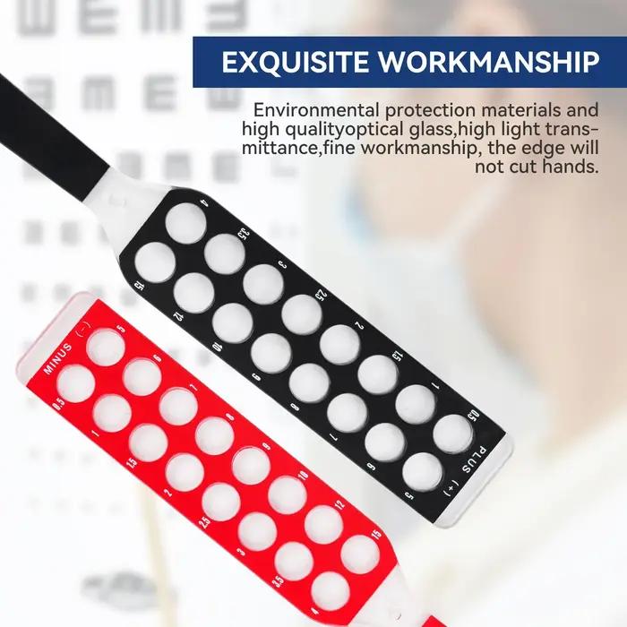 Kit de lentilles d'optométrie pour rétinoscopie avec étui en cuir, 32 lentilles, fabriqué en Chine