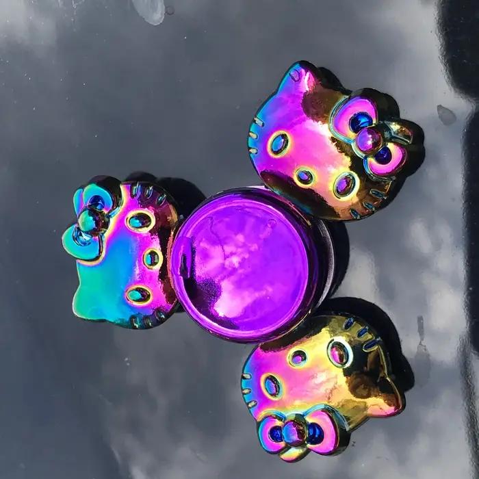 Spinner en métal arc-en-ciel Fidget Spinners à doigts colorés