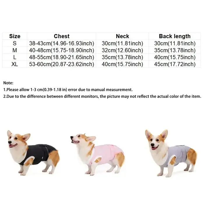 Combinaison de Stérilisation Ajustable pour Chien