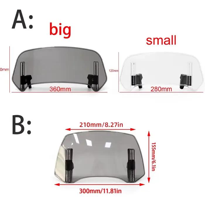 Extension universelle de pare-brise de moto, déflecteur de becquet réglable pour Benelli TRK 502 TRK