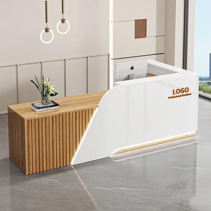 Bureau de réception européen personnalisé, bureaux de réception Glamour de beauté tendance, Design Unique, mobilier de bureau Tresen Rezeption