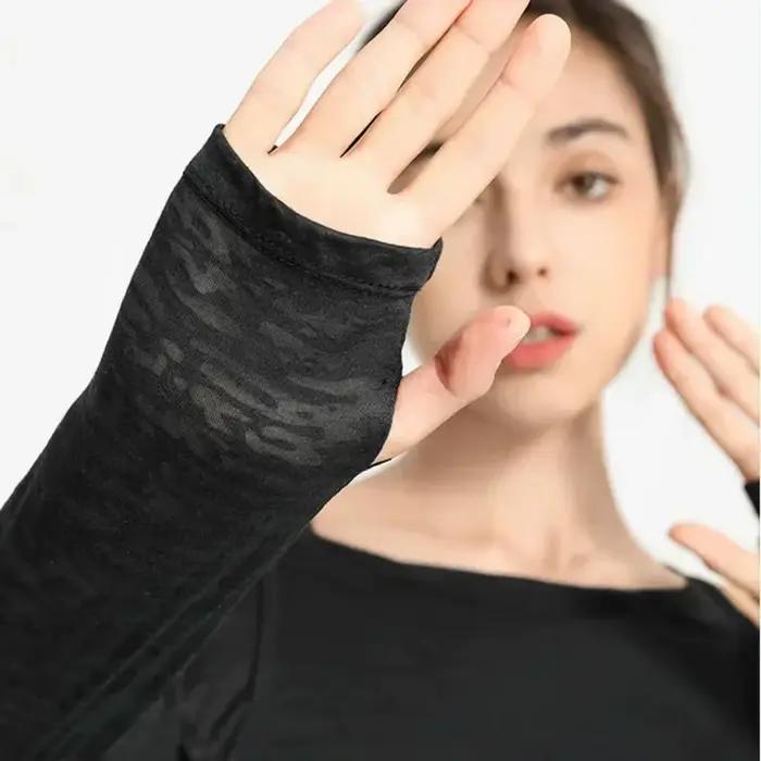 Chemises de Yoga à manches longues pour femmes t-shirt de sport ample haut court haut de sport femme