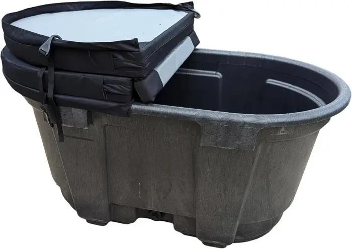 Réservoir ovale de 100 gallons, couvercle de jacuzzi isolé dur, thérapie par l'eau glacée, couvertur