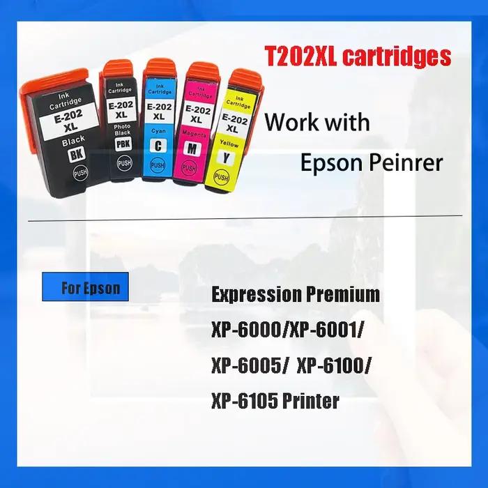 Einkshop Europe pour cartouches d'encre Epson 202XL pour imprimantes Epson XP-6100 XP-6105 XP-6005 XP-6000 XP6100 XP6000 XP6005