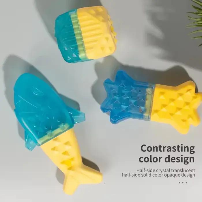 Jouet à mâcher pour chien en forme de bâton de glace, injection d'eau, rafraîchissant, soulagement de la chaleur, pour le nettoyage des dents, jouet durable pour animaux de compagnie, pour l'entraînem
