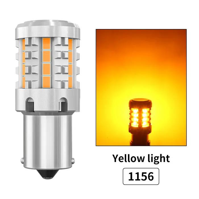 Oprah 2 pièces PY21W LED CANBUS clignotant BA15S P21W 1156 BAU15S ampoule 3020SMD voiture LED feu de secours de frein