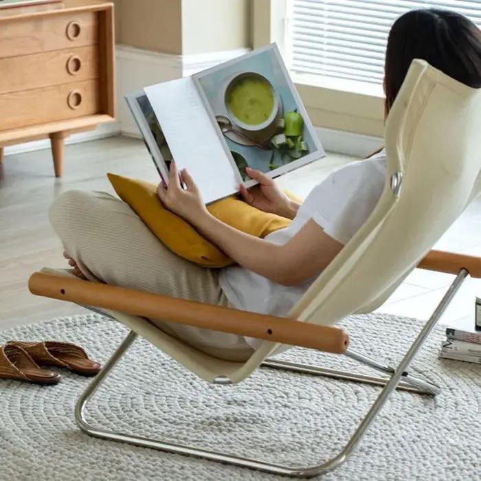 Canapé japonais en toile simple, chaise longue, chaise pliante, chaise de plage, balcon, loisirs ext