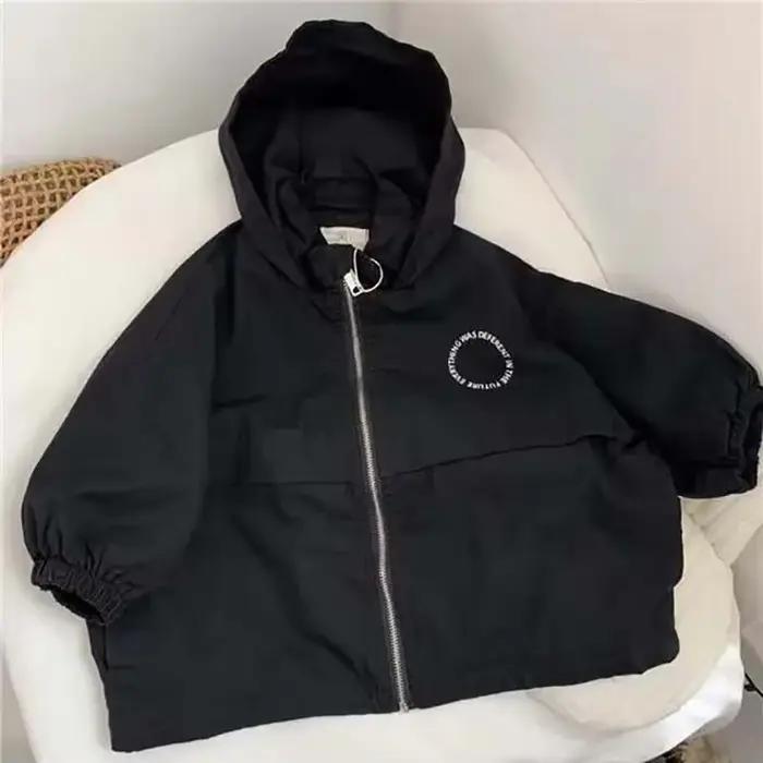 2025 nouveau printemps garçons filles veste à capuche enfants enfant en bas âge automne dessin animé chemise à glissière