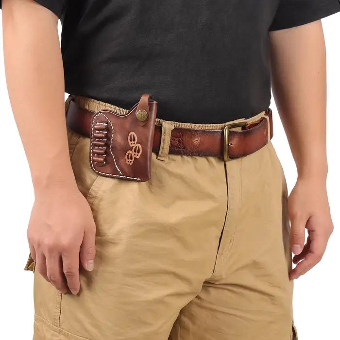 Accessoires de chasse Tourbon, étui en cuir pour droitier pour mini revolver NAA – Porte-arme OWB av