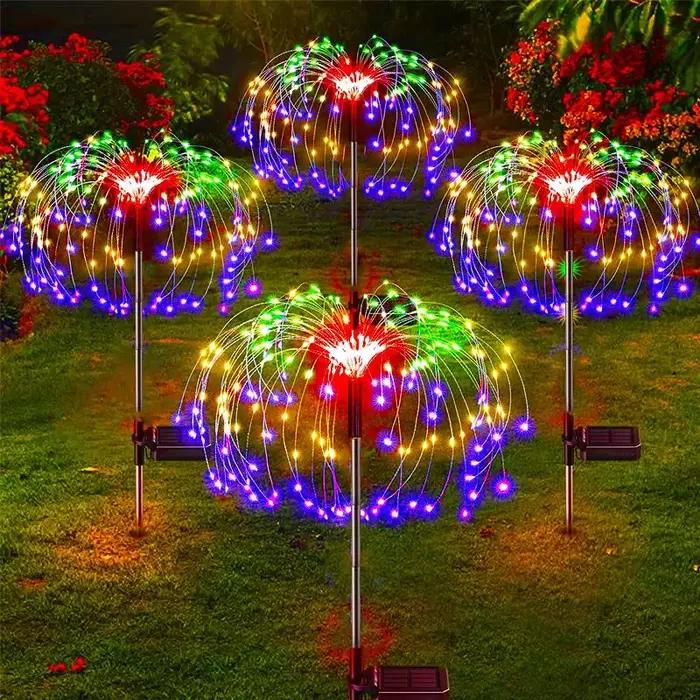 Feu d'artifice solaire LED d'extérieur