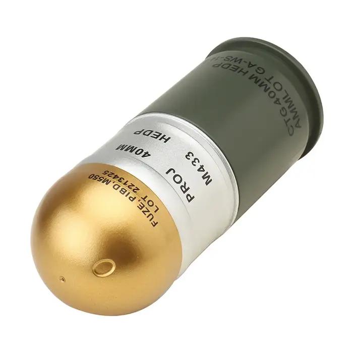 M433 HEDP 40mm cartouche factice Grenade modèle militaire ventilateur Collection jouet cadeau Mini mallette de rangement Airsoft affichage décoration