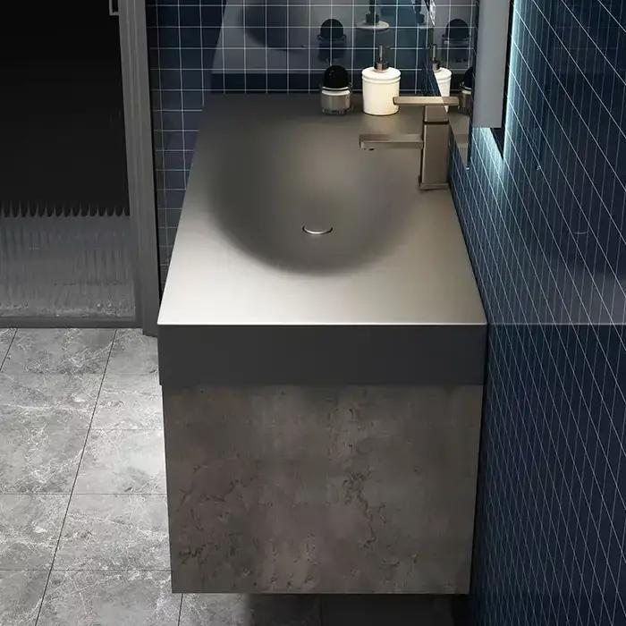 HOCabinet-Armoire à Miroir Intelligente Moderne, Lavabo Intégré, Armoire avec Évier