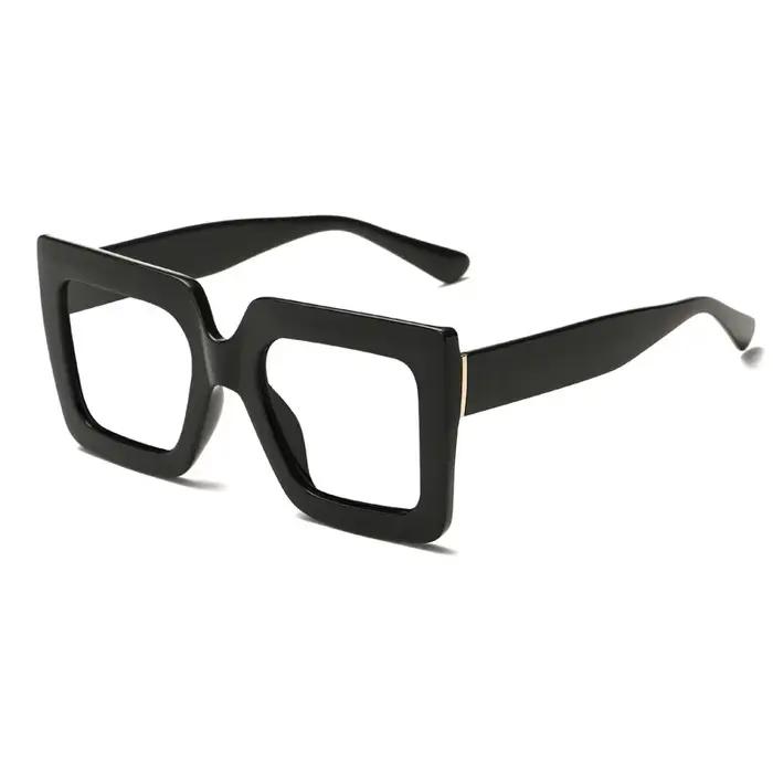 Lunettes de soleil fashion femmes carrées anti-lumière - Monture large colorée dégradée