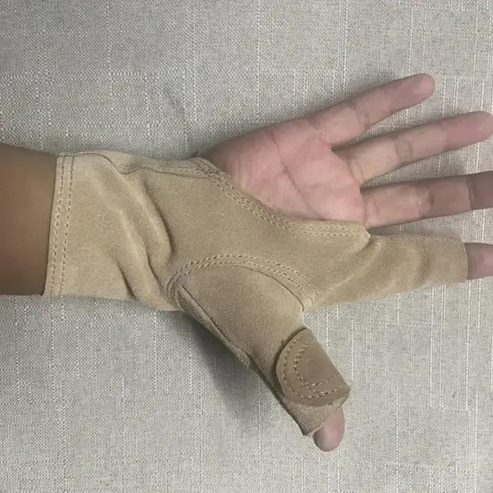 Gants archerie cuir vache traditionnel pouce épais tireur corde arc chasse vitesse France