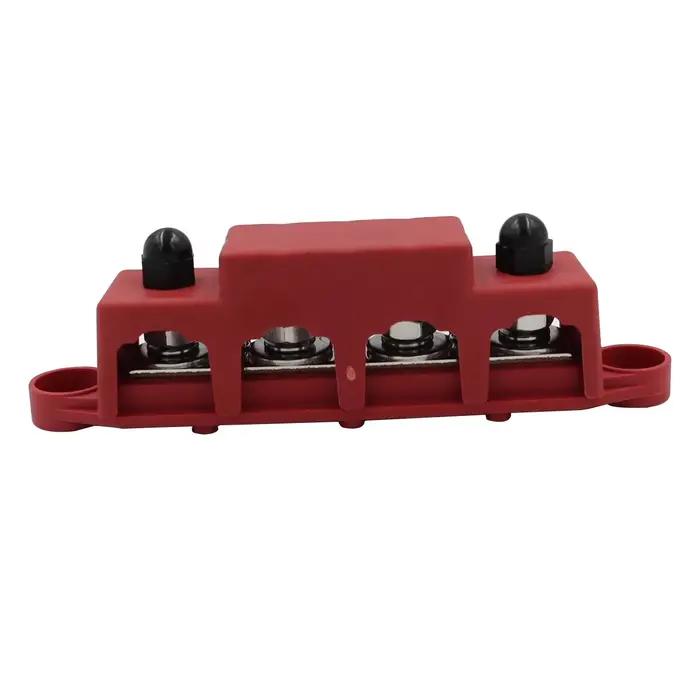 M8 M10 4 voies rangées de câblage bornier de barre omnibus, bloc de distribution d'énergie voiture
