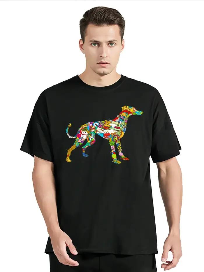 T-shirt unisexe à col rond Greyhound Dog
